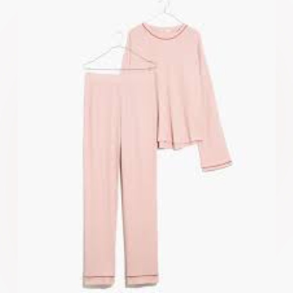 Madewell Piped Waffle Knit Pajama Set